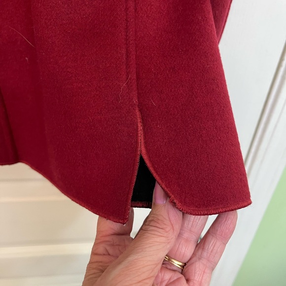 Covington Ladies Red Wool Blend Open Front Blazer with Side Slits Size 16 - Picture 12 of 12